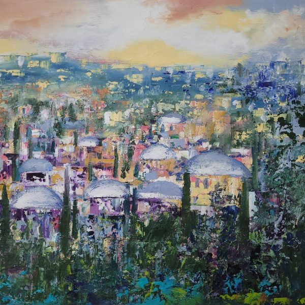 Jerusalem panorama abstract painting - Image 6