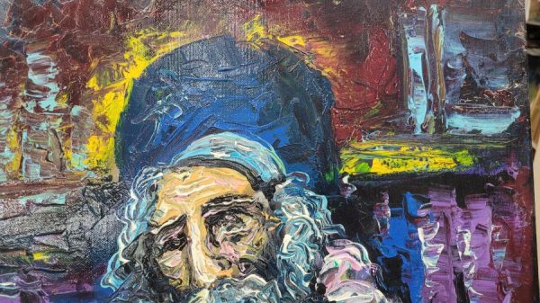 Oil painting sage Rabbi - Image 5