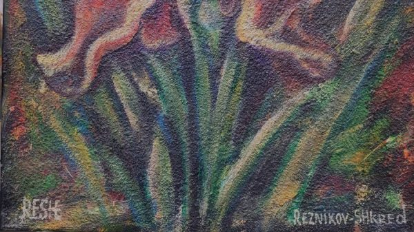 Iris impressionism oil painting - Image 4