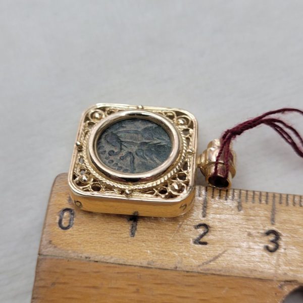 Antique coin Filigree Pendant - Image 4