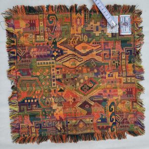 Handmade Druze placemat yellow fish square shape, where each side is as beautiful because of the different shades of yellow.