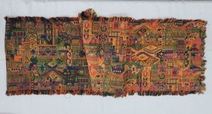 Handmade Druze runner rectangle yellow , where each side is as beautiful because of the different shades of yellow and green colors.
