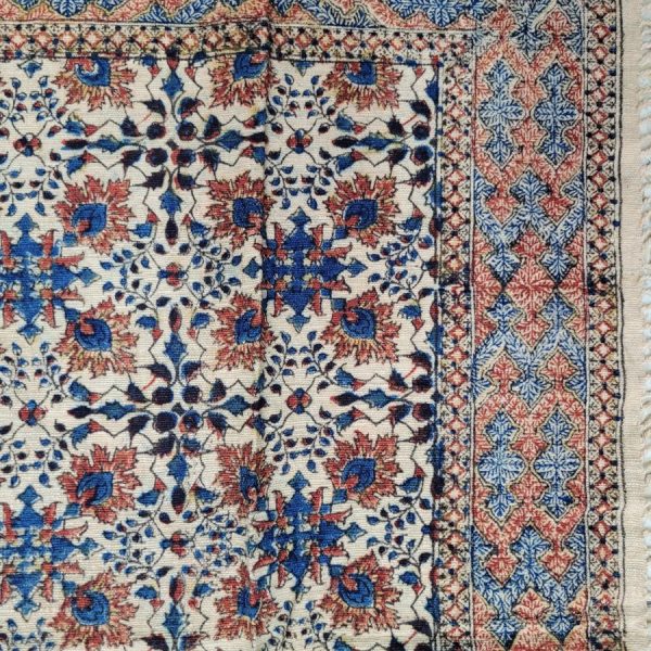 Square Qalamkari cotton tablecloth - Image 5