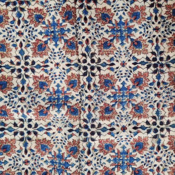 Square Qalamkari cotton tablecloth - Image 6