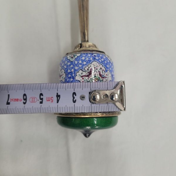 Brass enameled Hanukah Dreidel - Image 4