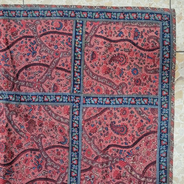 Ghalamkar red vintage tablecloth - Image 6