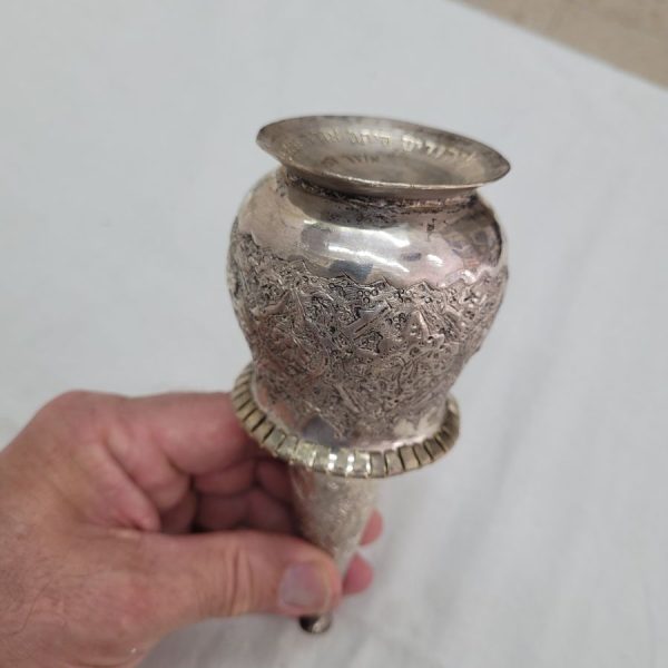 Silver plated Purim ratchet - Image 10
