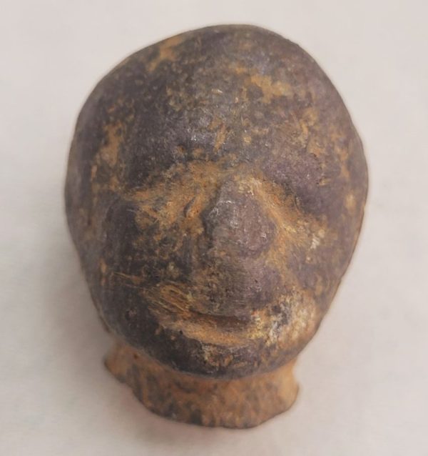 Genuine Iron Roman head statue found in Israel 4th century CE.  In ancient times and Roman era in particular, there were idol heads on almost every product.