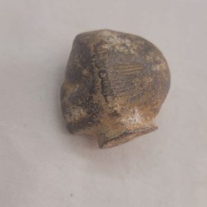 Genuine Iron Roman head statue found in Israel 4th century CE.  In ancient times and Roman era in particular, there were idol heads on almost every product.