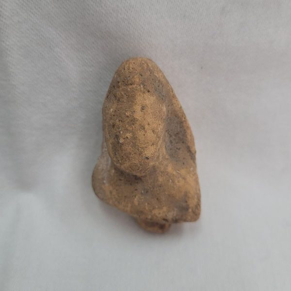 Genuine pottery Roman head statue found in Israel 4th century CE. Private collection. Dimension 2.2 cm X 2.7 cm X 3.7 cm approximately.