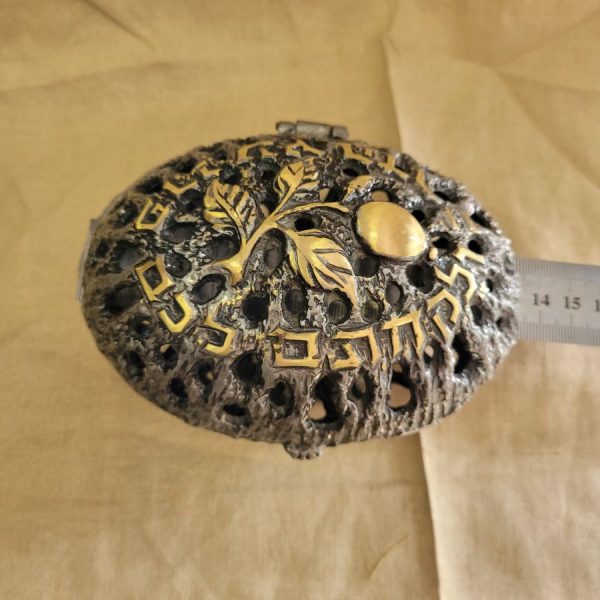 Etrog box brass contemporary - Image 4