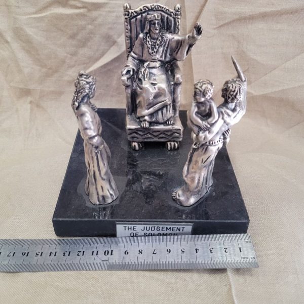 Silver sculpture Solomon judgement - Image 4