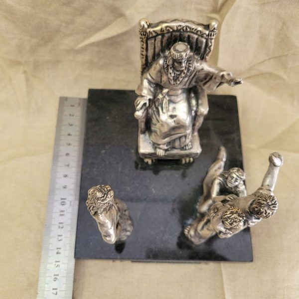 Silver sculpture Solomon judgement - Image 5