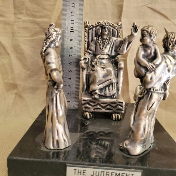 Silver sculpture Solomon judgement - Image 6