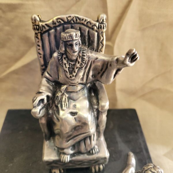 Silver sculpture Solomon judgement - Image 8