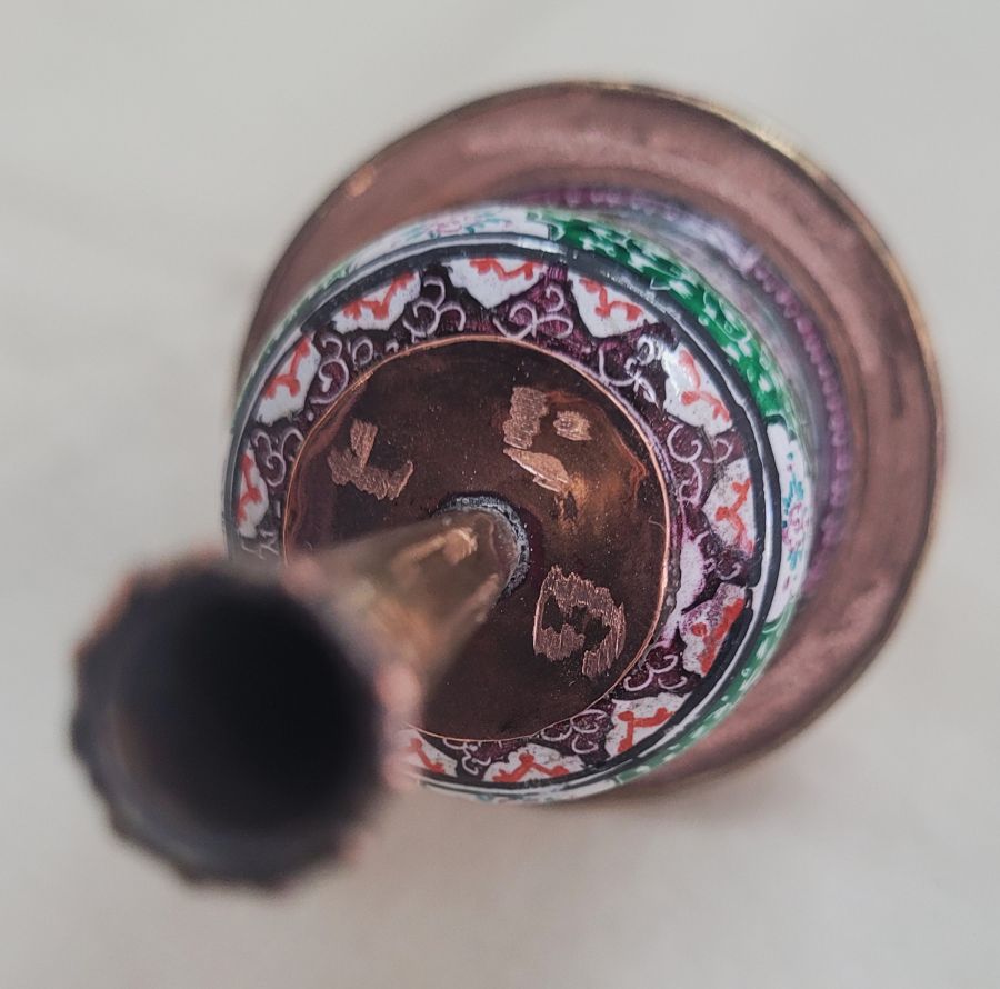 Green enameled Hanukah Dreidel - Image 6