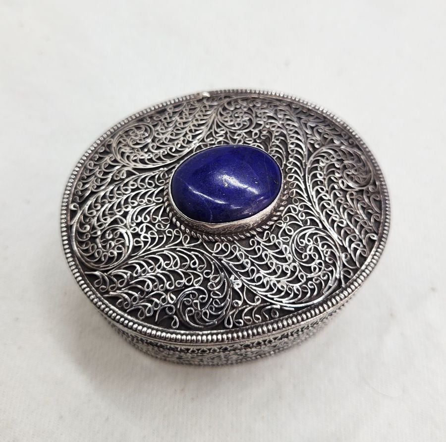 Sterling silver tobacco box - Image 10