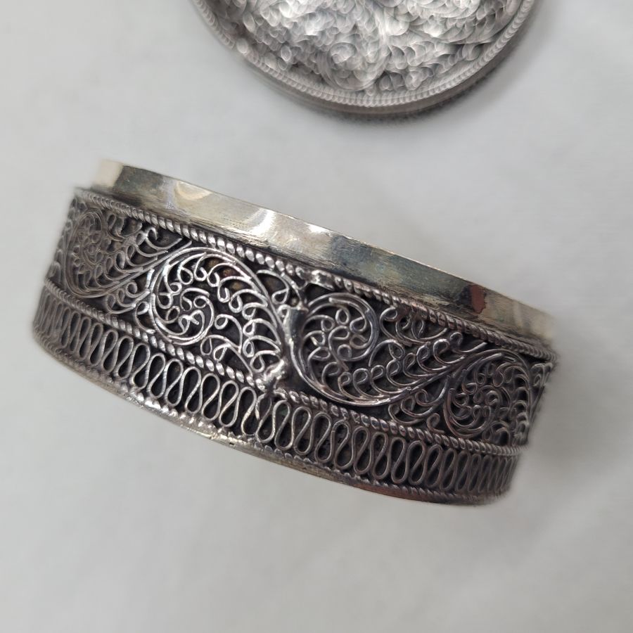 Sterling silver tobacco box - Image 3