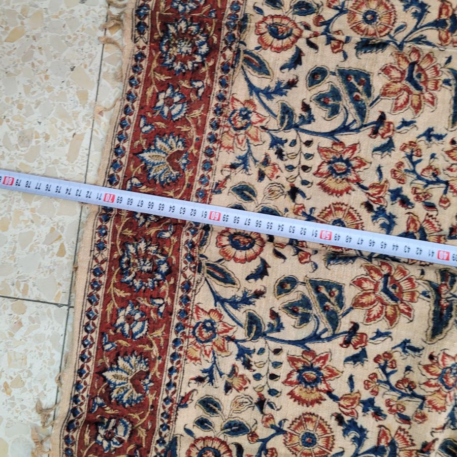 Square Qalamkari flower pattern - Image 4