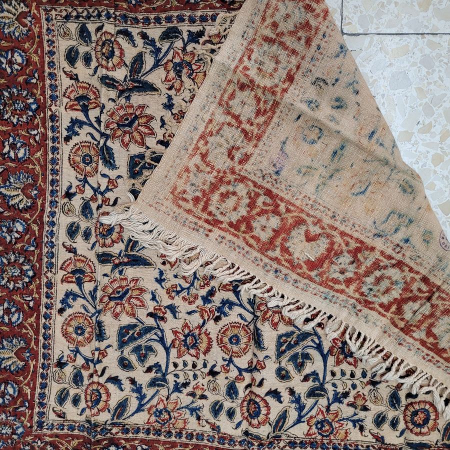 Square Qalamkari flower pattern - Image 6