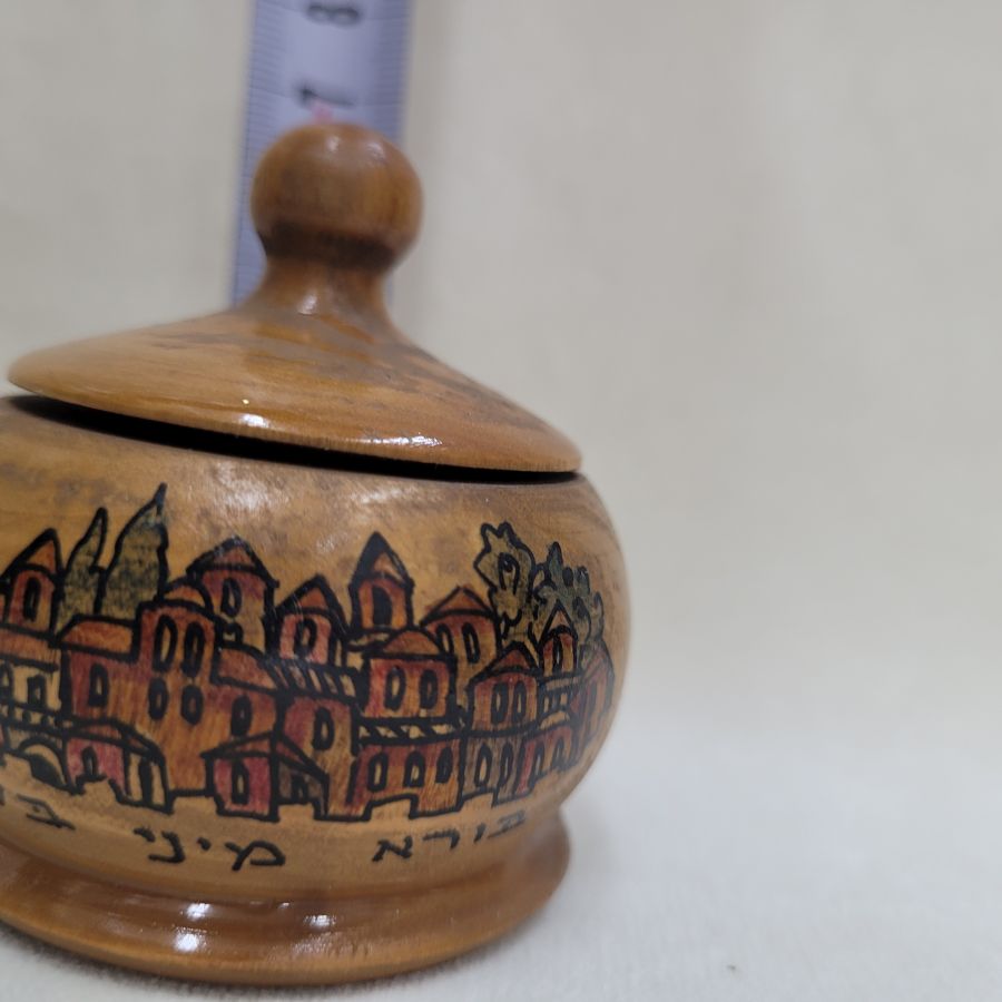 Round olive wood box - Image 3