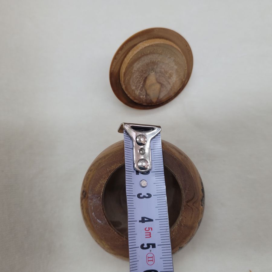 Round olive wood box - Image 4