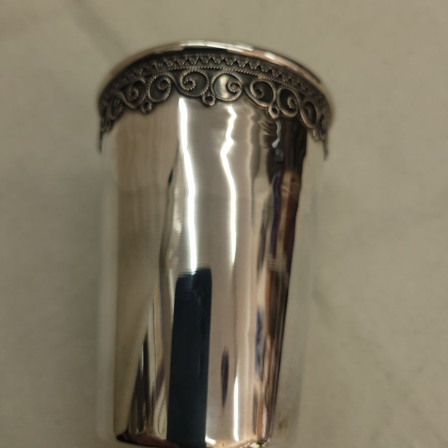 Fine Yemenite Filigree cup - Image 4