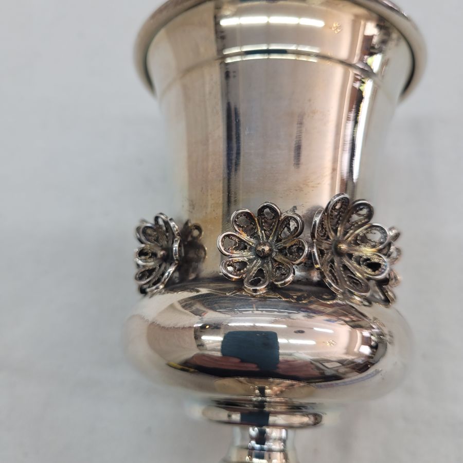 Kiddush chalice Yemenite filigree - Image 6