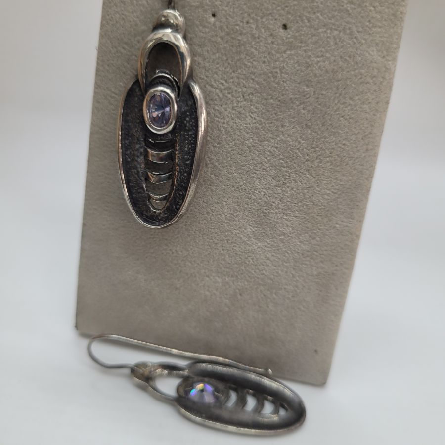 Silver earrings bleu Topaz - Image 4