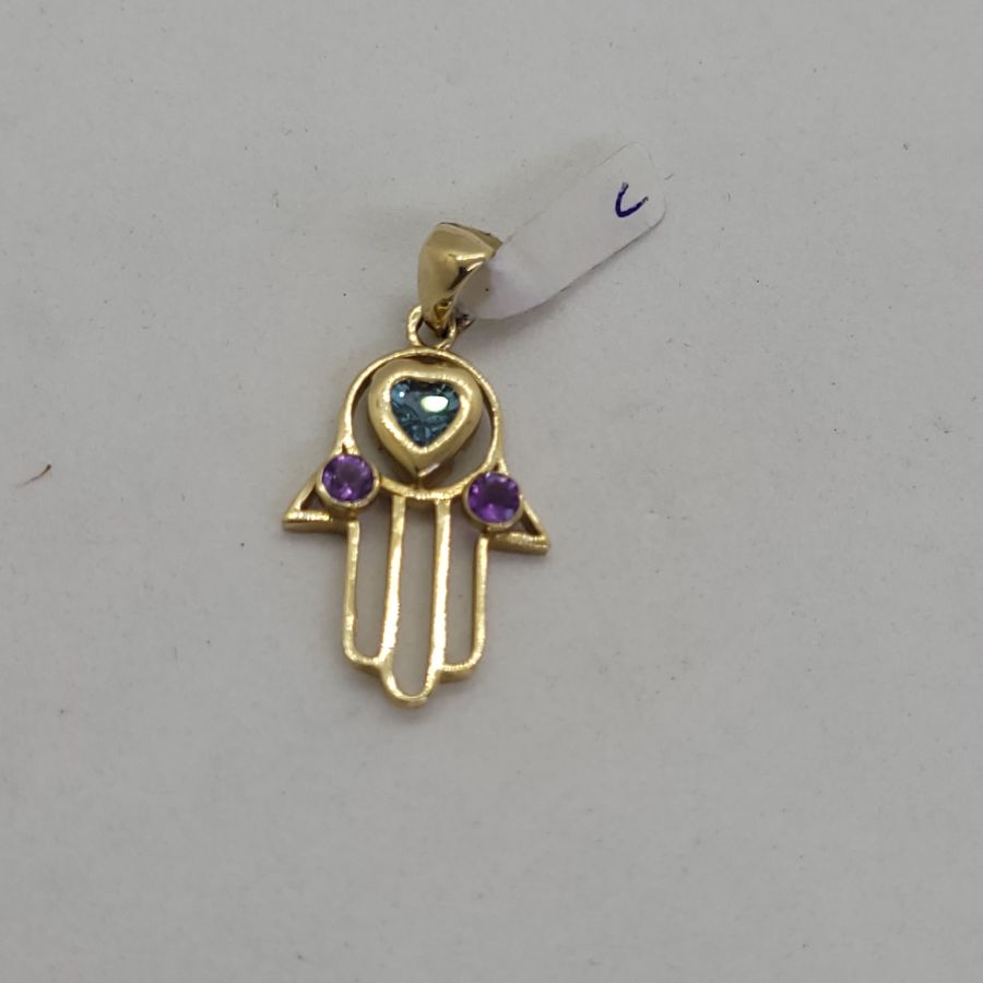Blue Topaz Amethyst Hamsa - Image 6