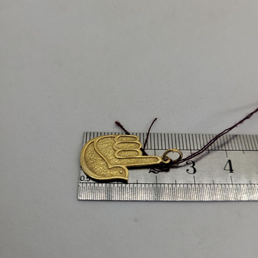 Gold Hamsa pendant dove - Image 3